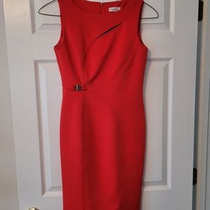 Calvin Klein red dress size 4